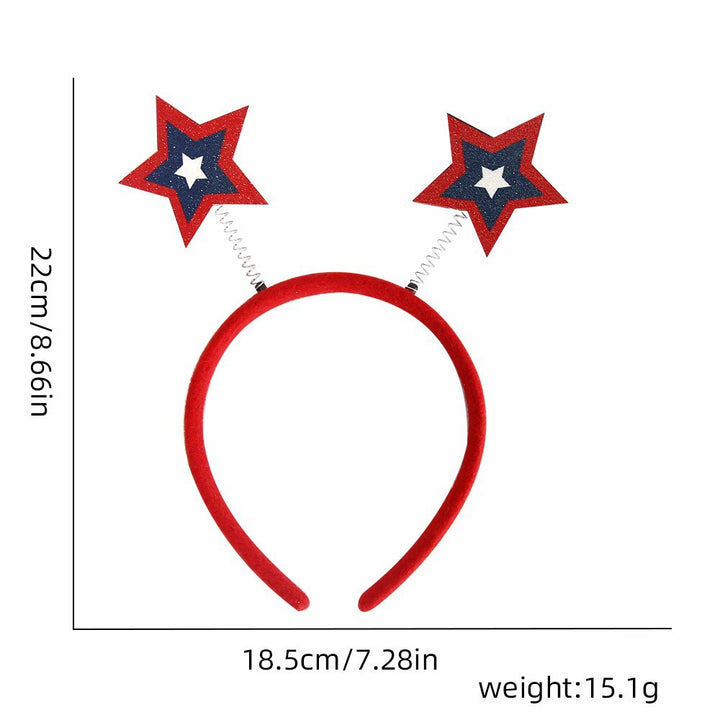 Unisex nan patriotic star antenna headband with ribbon streamers Kalsten