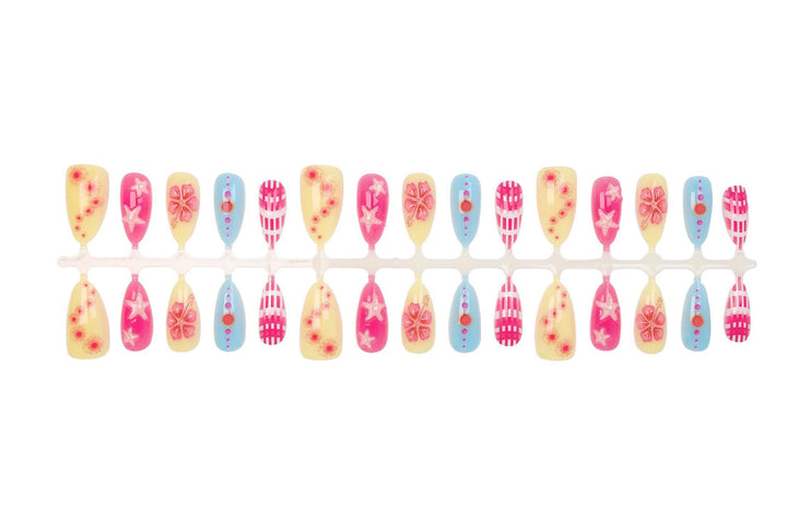 Creative flower and star design artificial nail set Kalsten