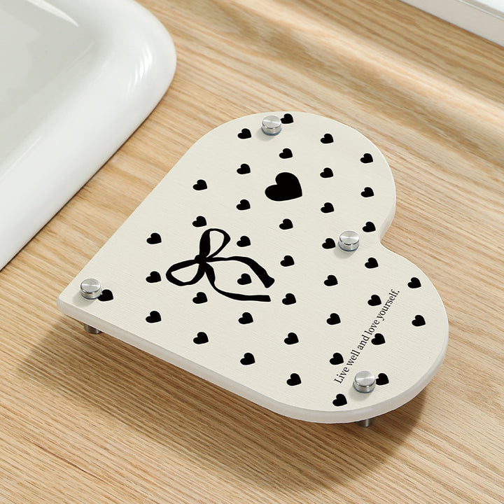 Heart-Shaped Bathroom Organizer
