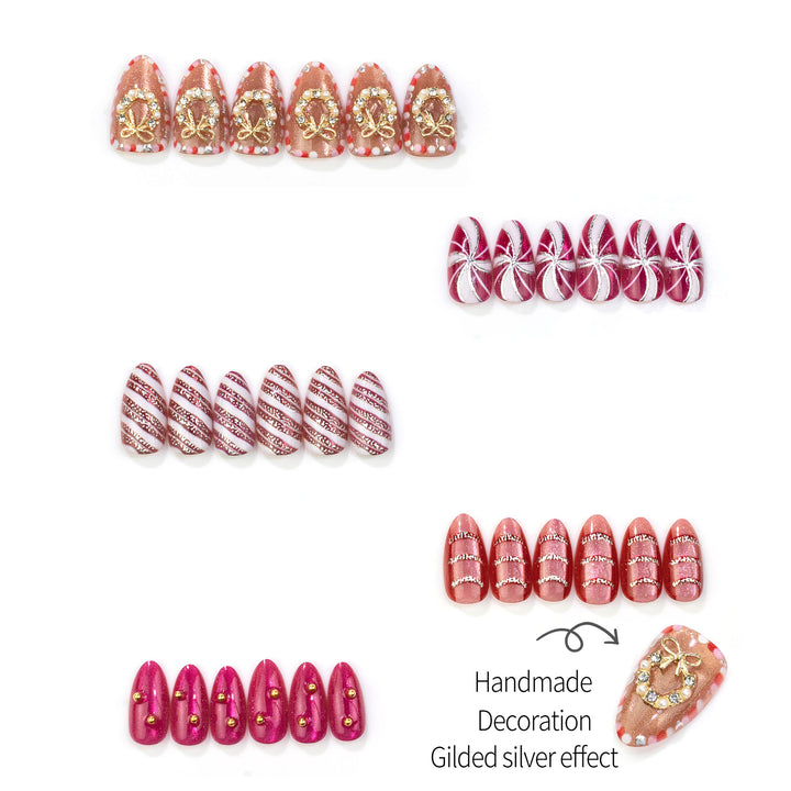 Decorative Holiday-Themed Press-On Nail Set