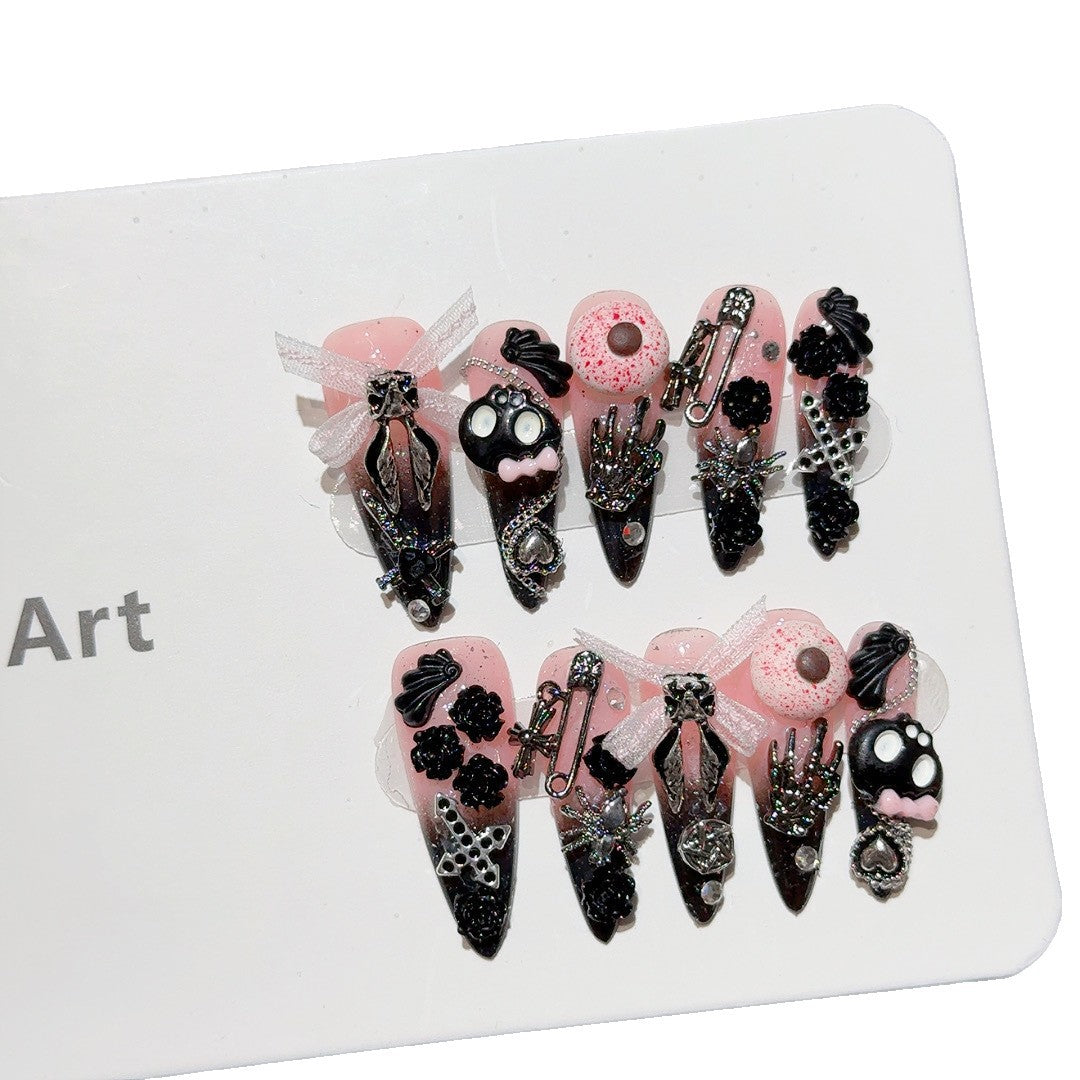 Gothic Themed Decorative Press-On Nail Art Set