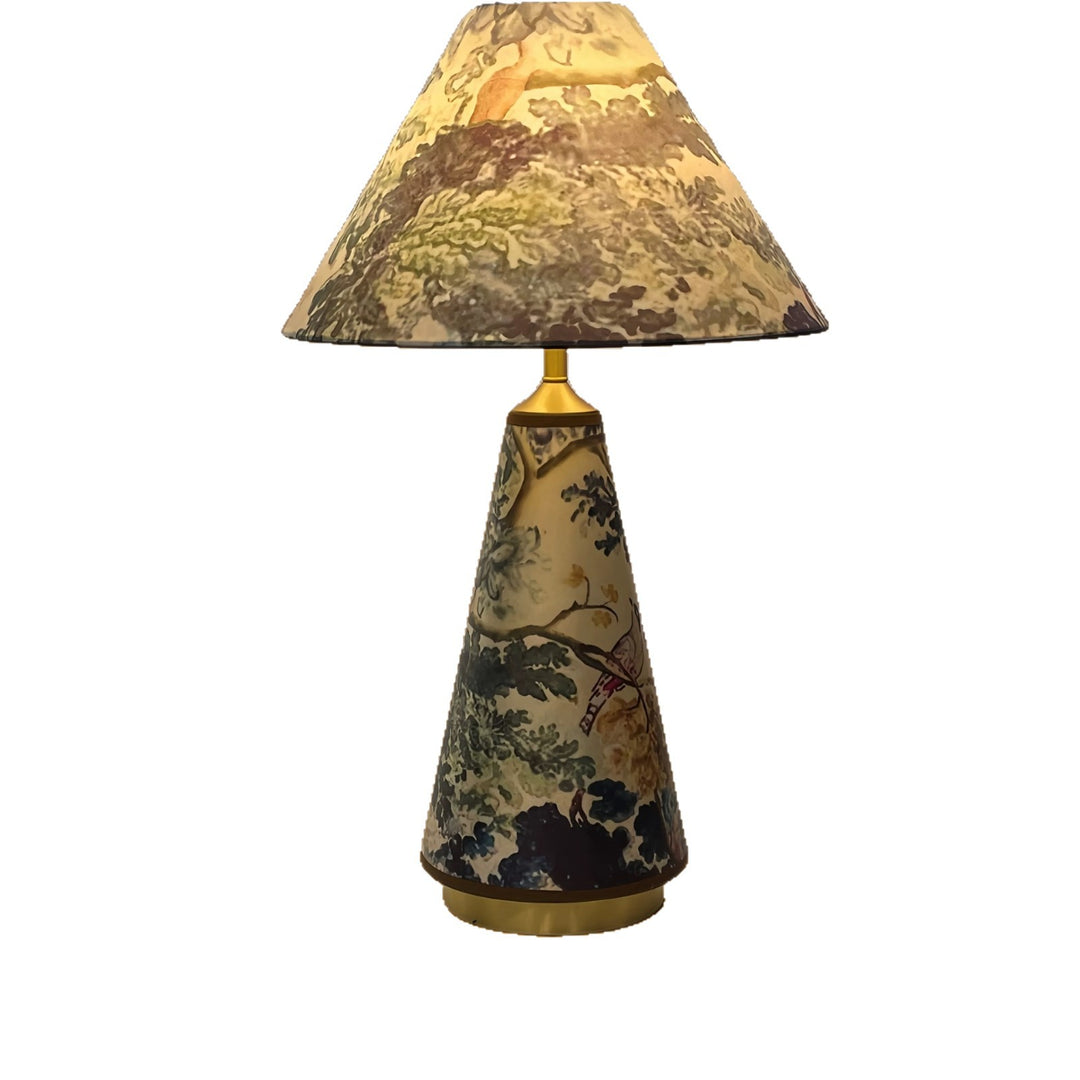 Artistic Floral Pattern Table Lamp