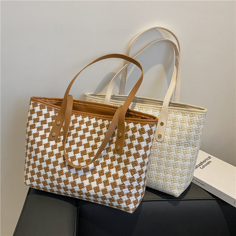 Decorative Woven Tote Bag Kalsten
