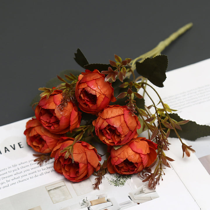 Decorative Faux Peony Bouquet for Home Display