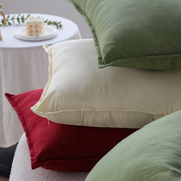 Square pillowcase made of soft linen-cotton blend with hotel-like appearance and hidden zipper Kalsten
