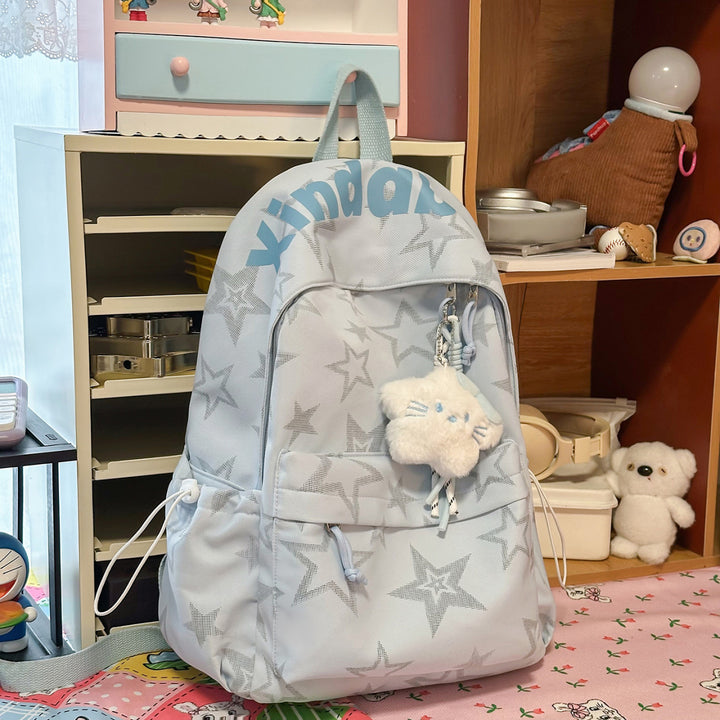 Star-Print Casual Backpack