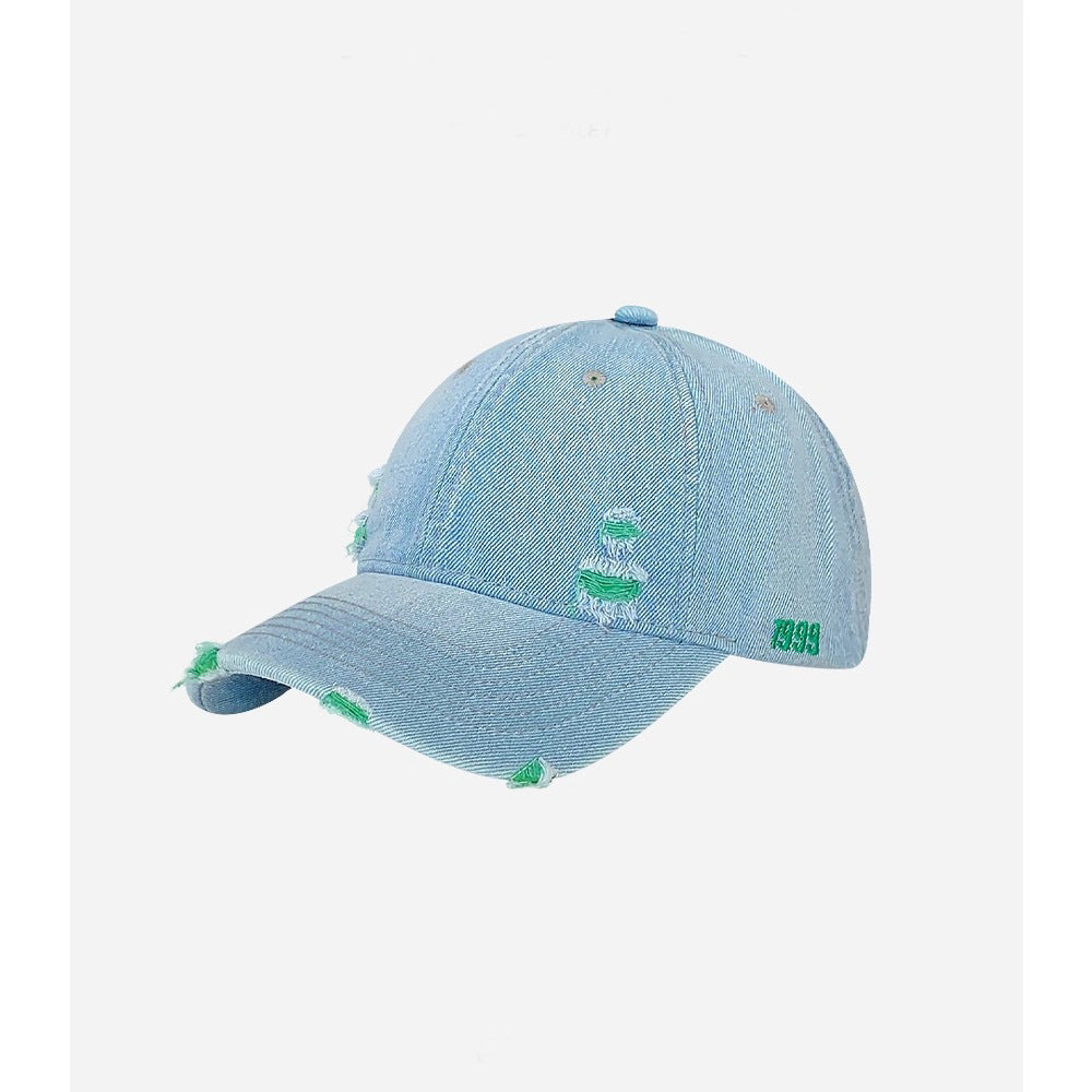 Vintage Distressed Denim Baseball Cap
