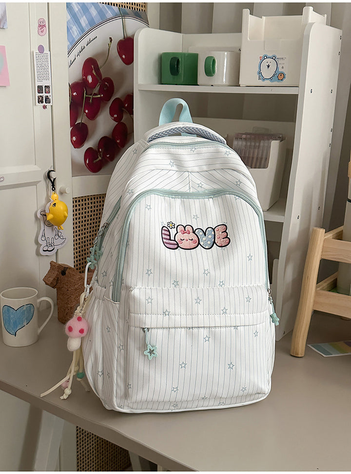 Whimsical Embroidered School Backpack Kalsten