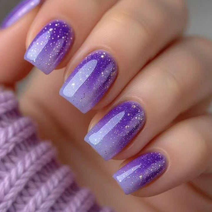 Elegant Ombre Glitter Acrylic Nail Art Kalsten