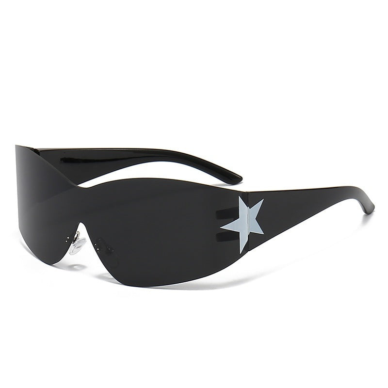 Sleek Shield Sunglasses with Star Accent Kalsten