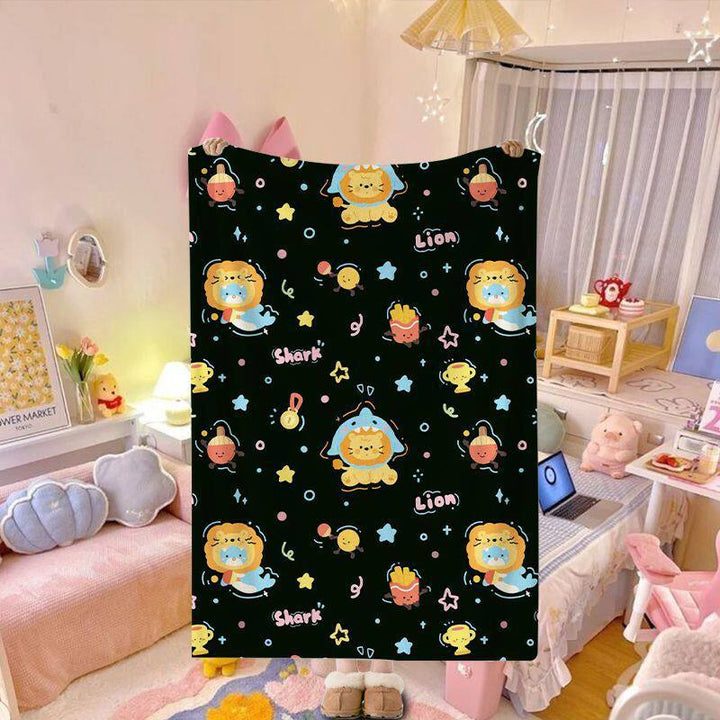 Artistic Fruit Print Fleece Blanket