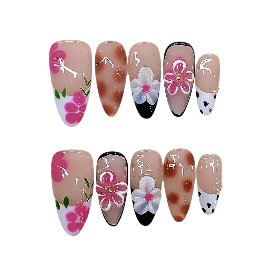 Artistic Floral Press-On Nail Set Kalsten 1787296026