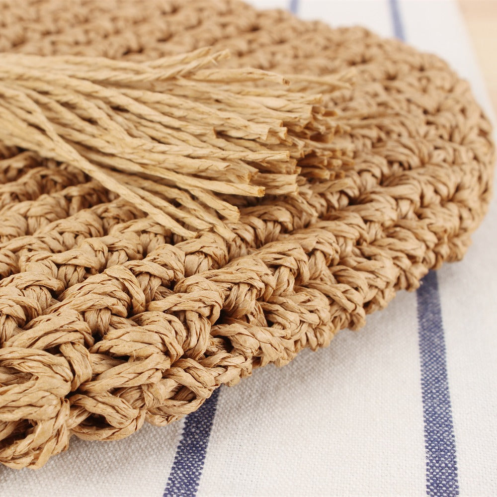 Shoulder bag with Hand-knotted Macramé and Fringes Kalsten