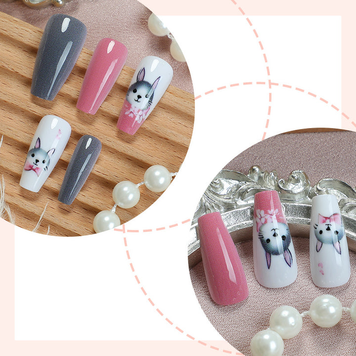 Animal-Themed Press-On Nail Art Set kalsten