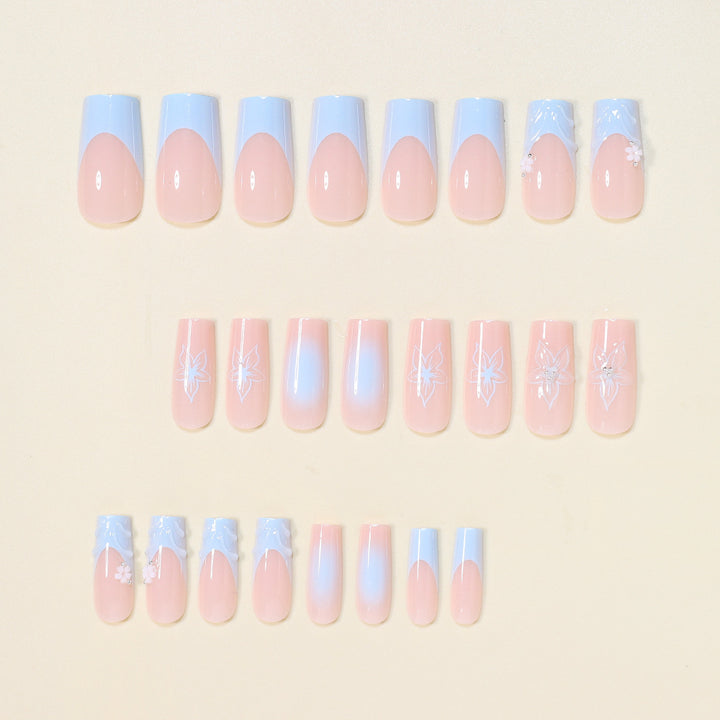 3D Floral Decorative Press-On Nail Art Kalsten