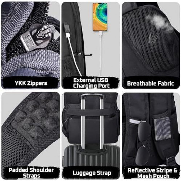 Multifunctional Backpack with Multiple Compartments and Attachment Options Kalsten