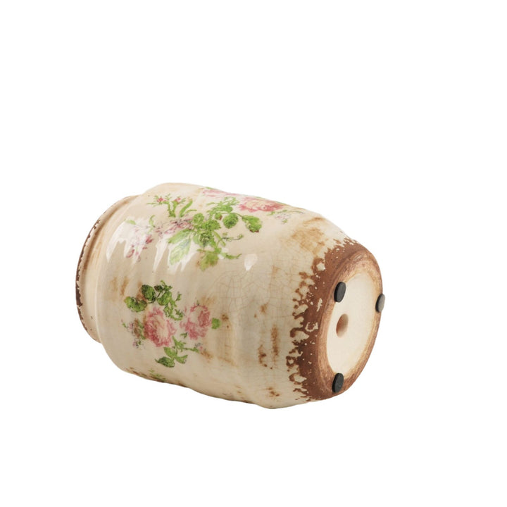 Floral ceramic flower pot with artistic pattern Kalsten