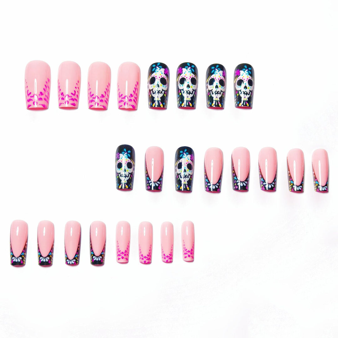 Creative nail art with detail-loving skull design Kalsten