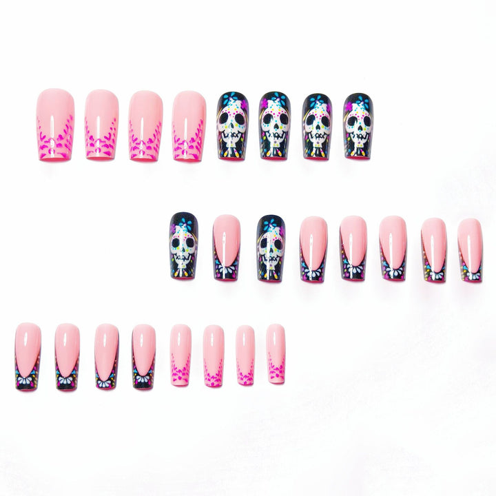 Creative nail art with detail-loving skull design Kalsten