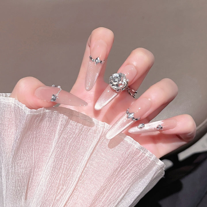 Luxury Glittery Stiletto Nail Extensions Kalsten