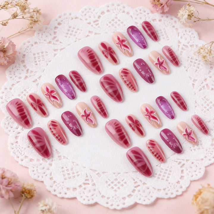 Artistic Floral Press-On Nails Kalsten 1787542981