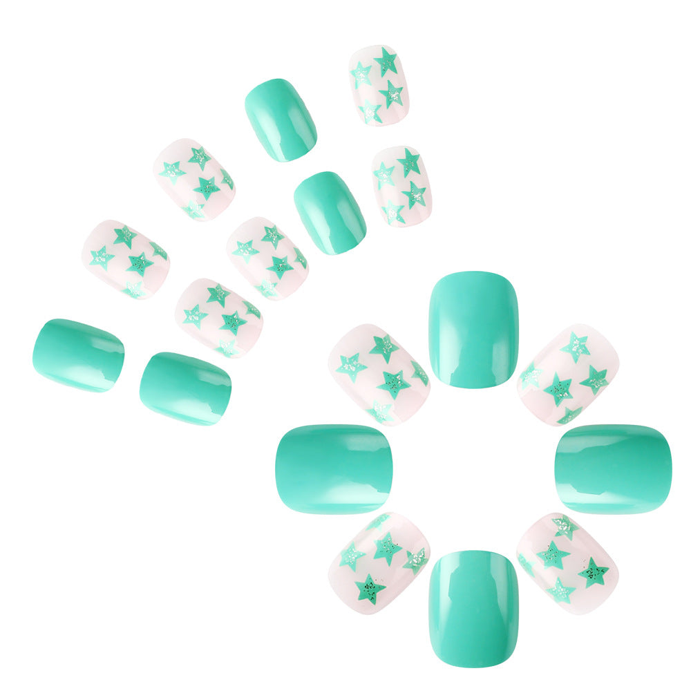 Star-Embellished Gel Nail Art Kalsten