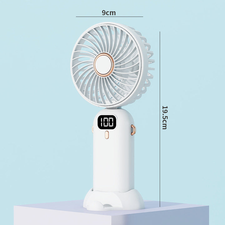 Unisex portable hand cooling fan with Peltier cooling module, stepless speed control and LED digital display Kalsten