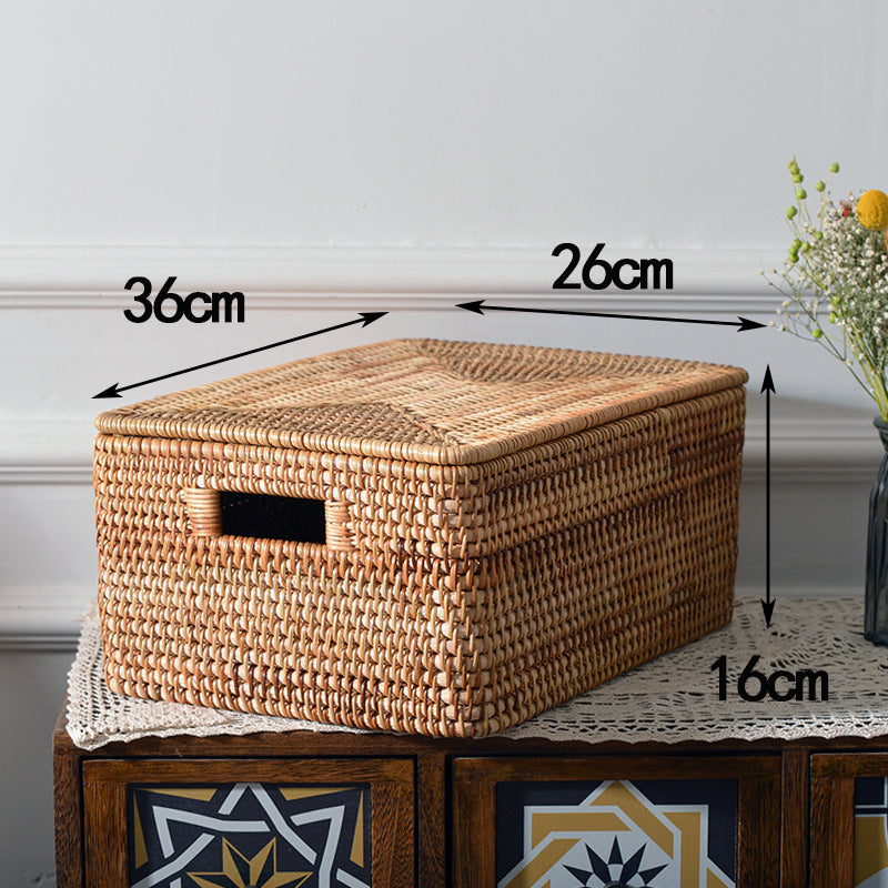 Women rectangular rattan storage basket Kalsten