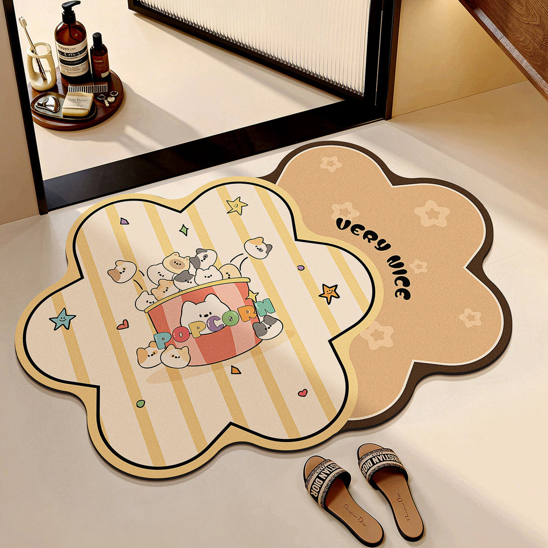 Cartoon Cookie-Themed Decorative Bath Mat