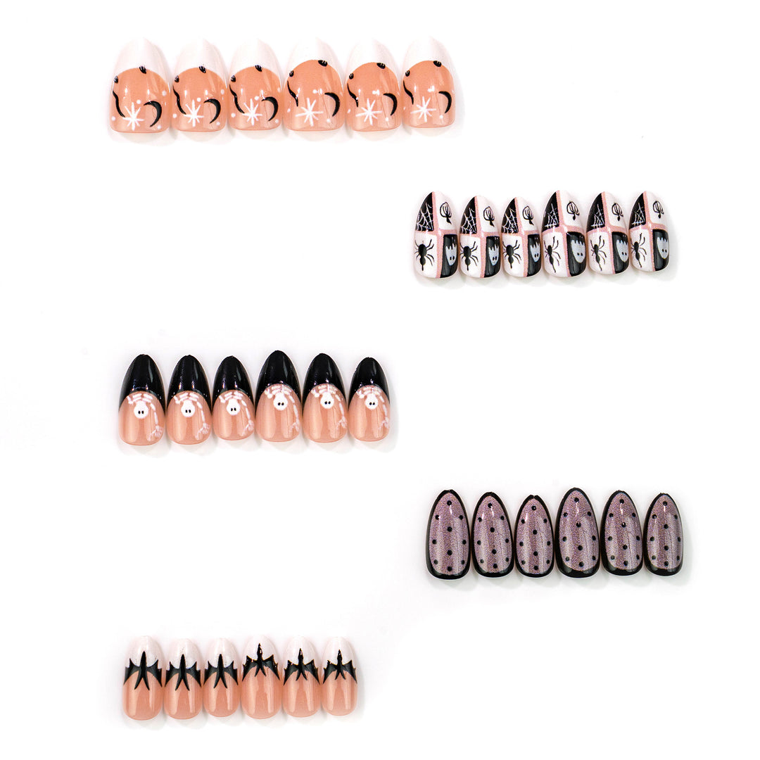 Artistic Gothic-Inspired Press-On Nail Art Set Kalsten