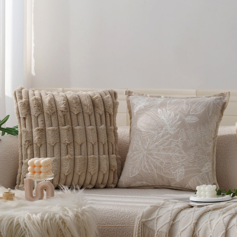 Decorative pillowcase with knotted grid relief and fine cotton look Kalsten