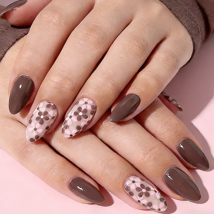 Floral Print Gel Nail Art Set Kalsten