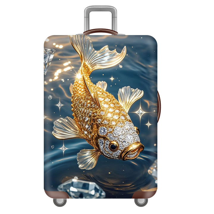 Unisex hard-shell travel suitcase with imaginative, cultural motif Kalsten