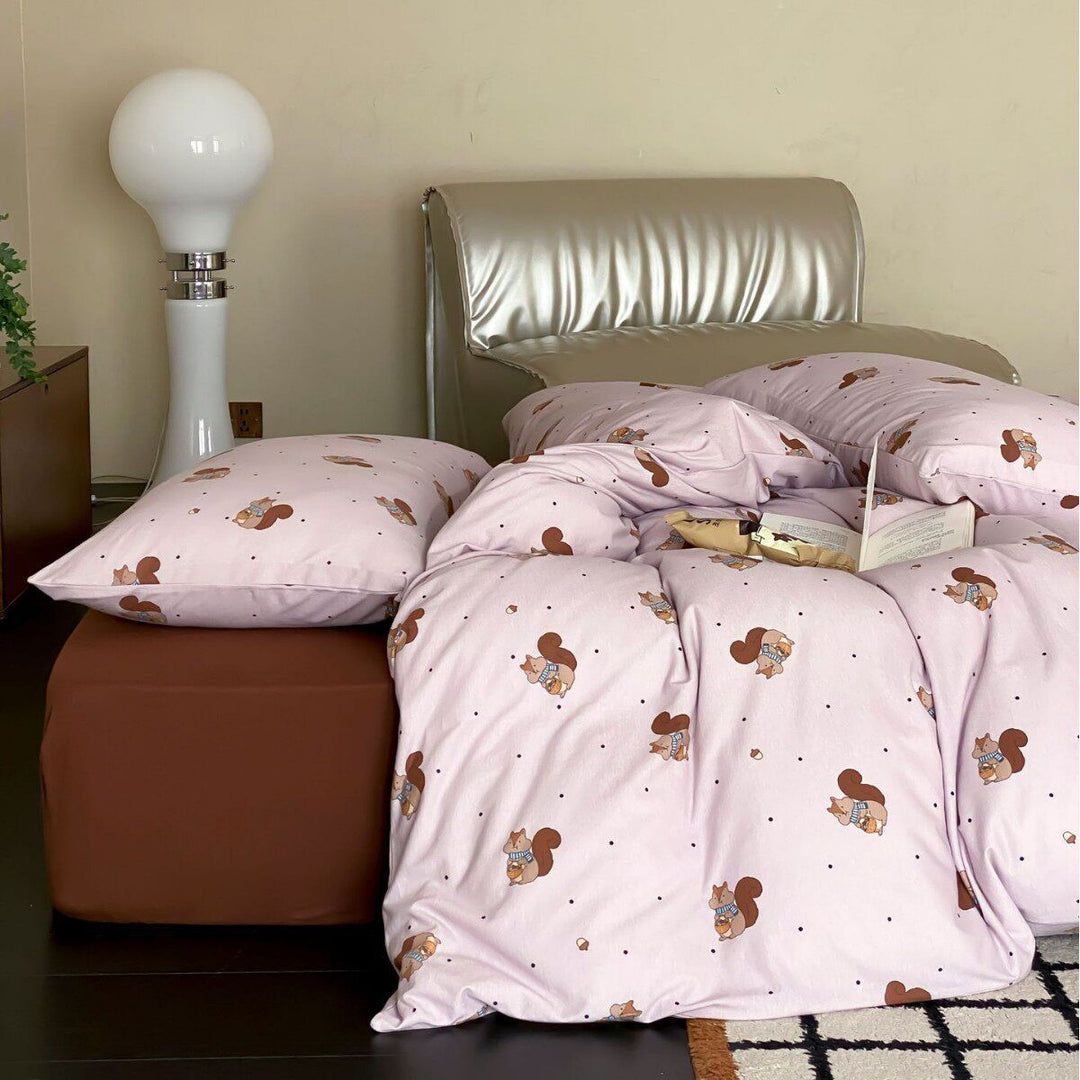 Cotton jersey bedding set with cute dog motif and fine cotton touch