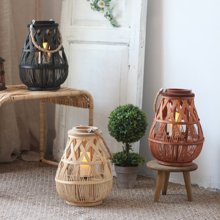Handmade Rattan Lantern Kalsten