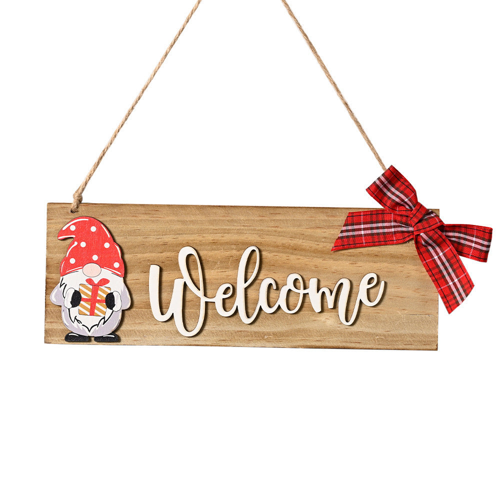 Welcome sign made of wood Kalsten