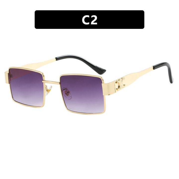 Women's fashionable rectangular sunglasses with high-quality metal frame and polarized lenses Kalsten