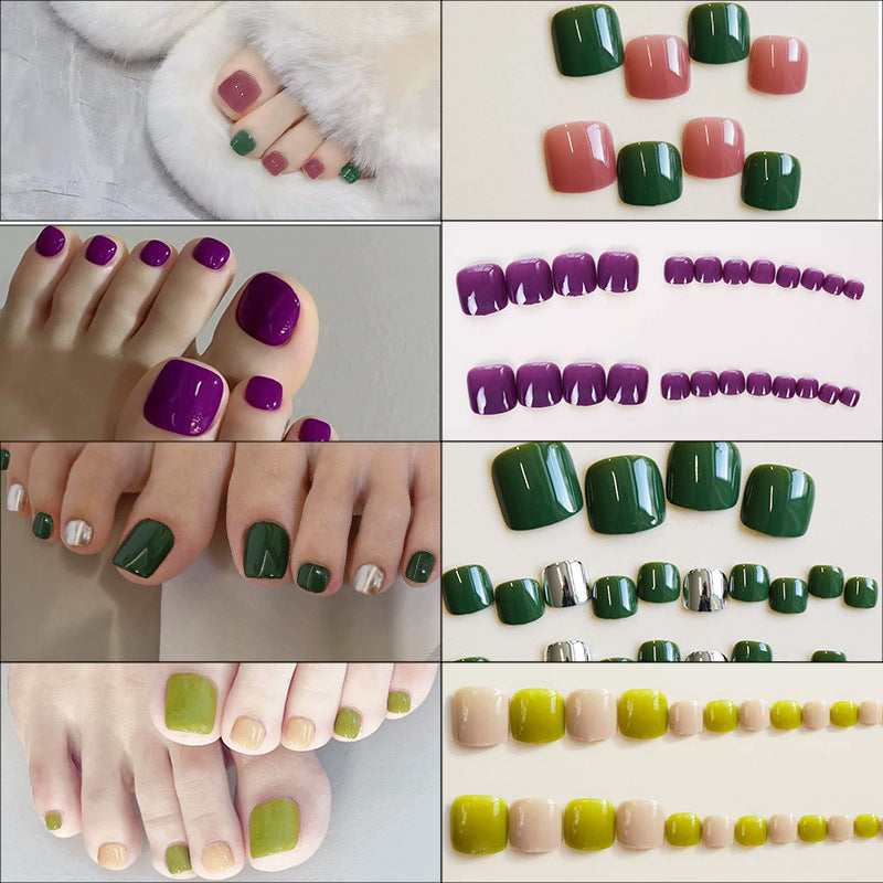 Premium Multi-Color Decorative Press-On Toenail Set Kalsten