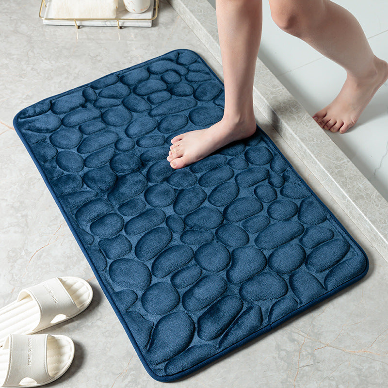 Textured Stone Pattern Bath Mat