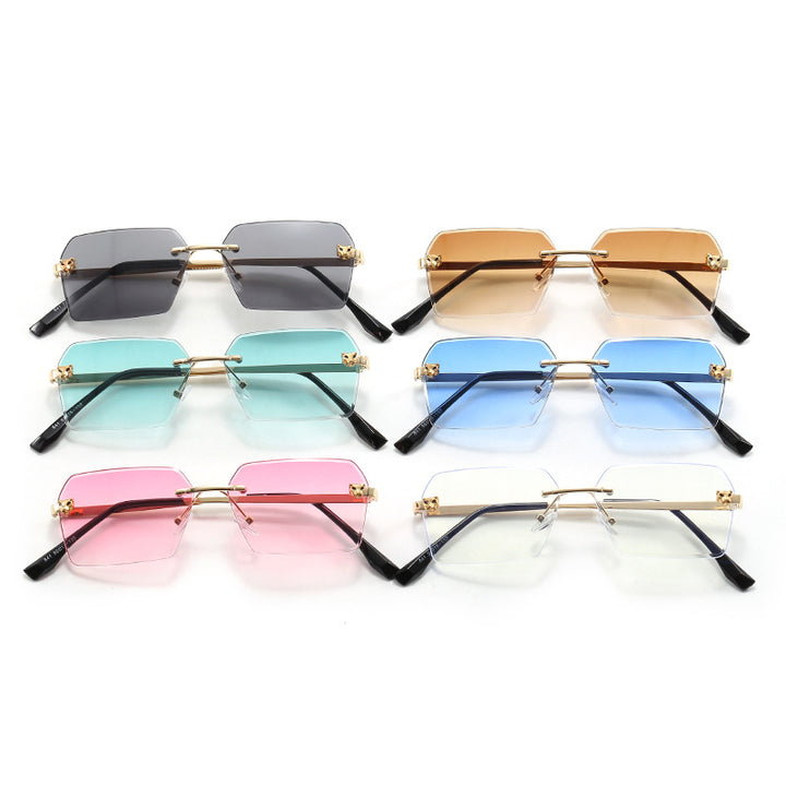 Women's fashionable square sunglasses with elegant metal frame Kalsten