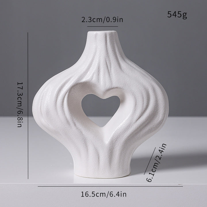 Decorative Heart-Shape Ceramic Vase Kalsten