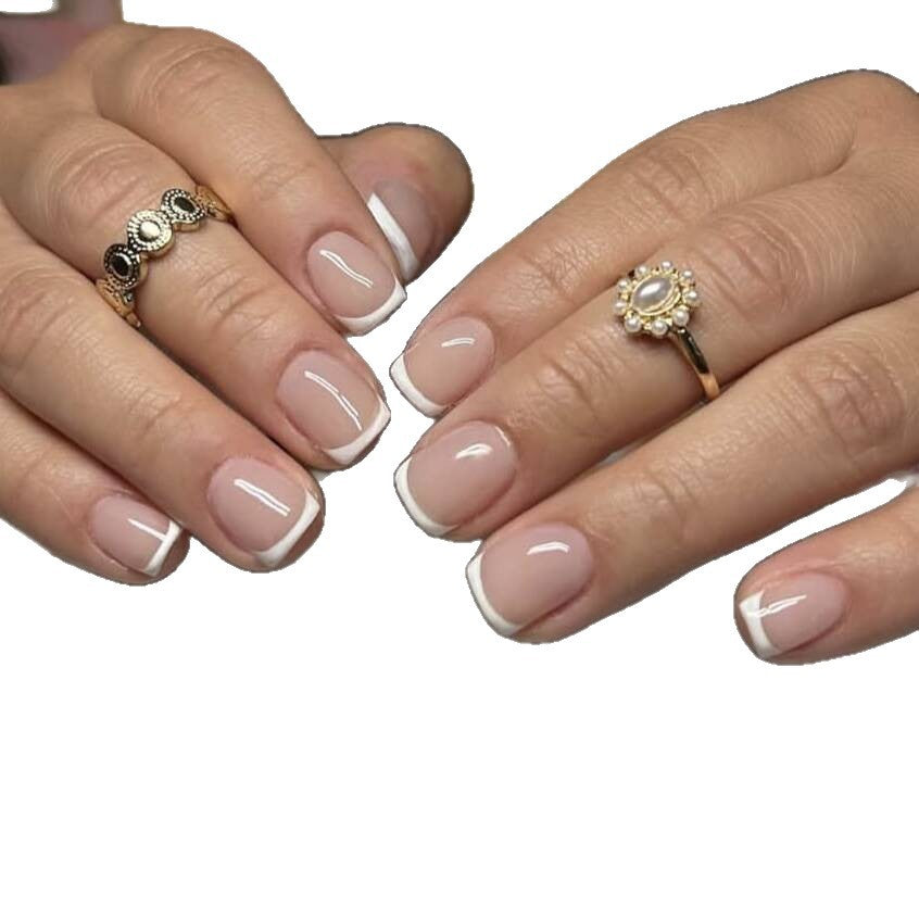 Artificial Nail Art with Elegant French Tip Kalsten