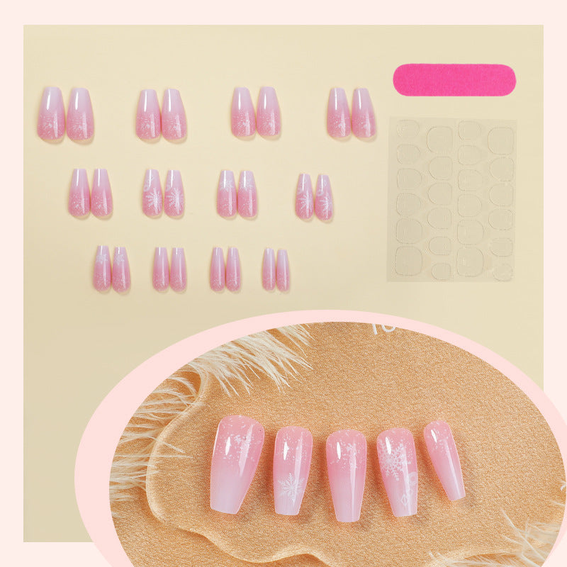 Decorative Press-On Nail Art Set with Unique Floral Patterns kalsten