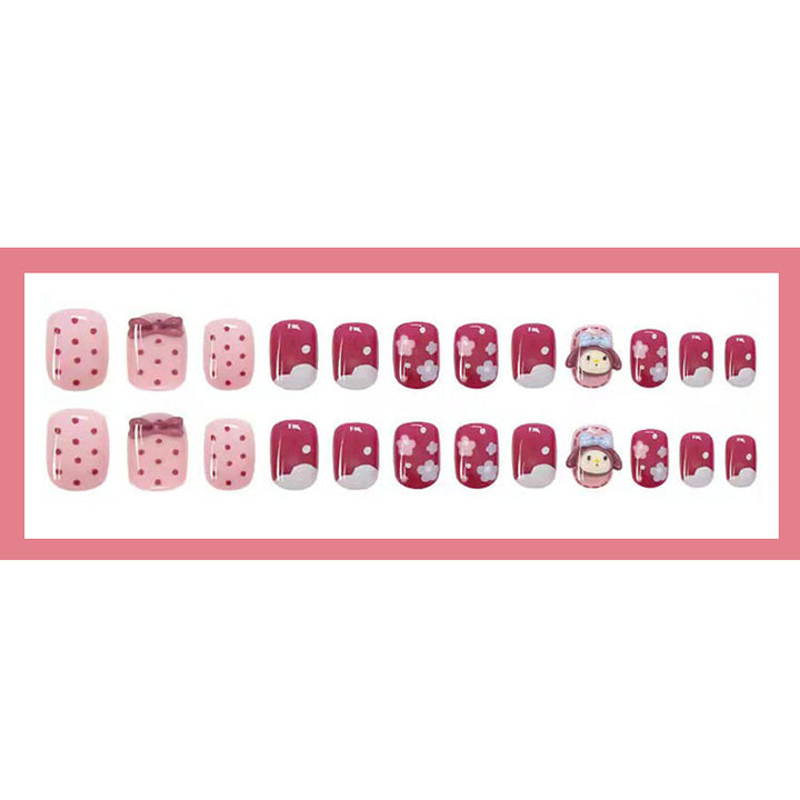 Playful artificial nails with 3D motif Kalsten