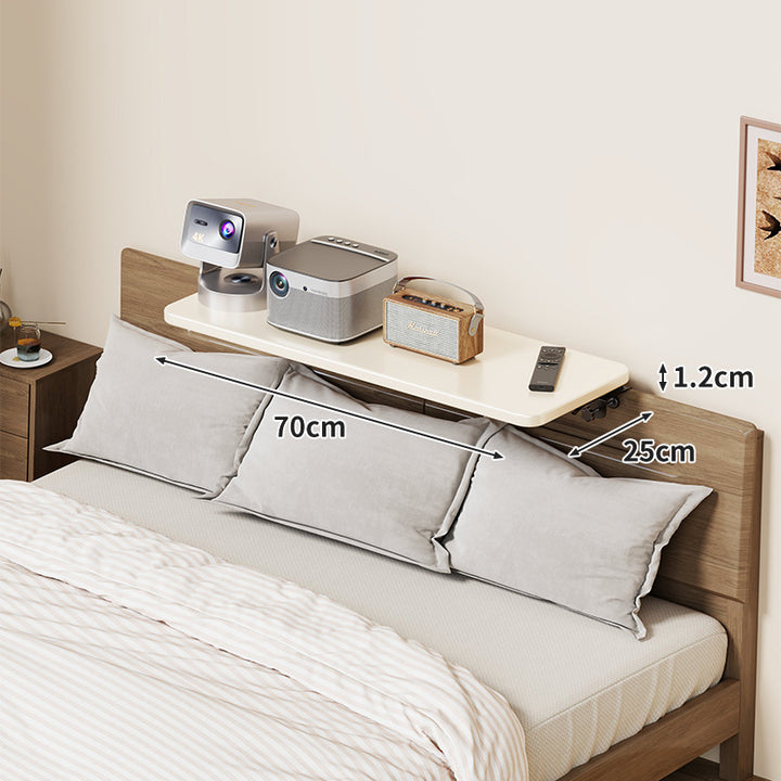 Slim Wall-Mounted Floating Bedside Shelf with Concealed Brackets