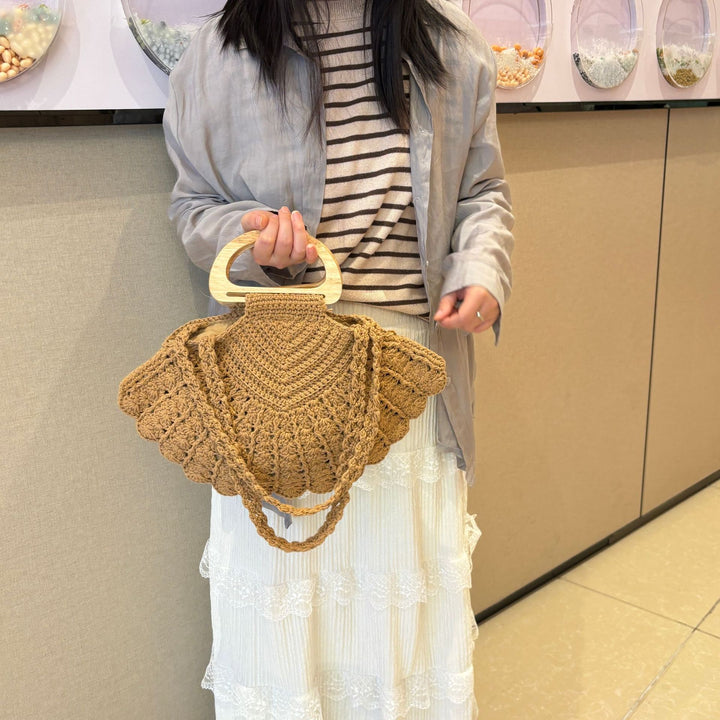 Hand-knotted Shoulder Bag Made of Cotton Kalsten