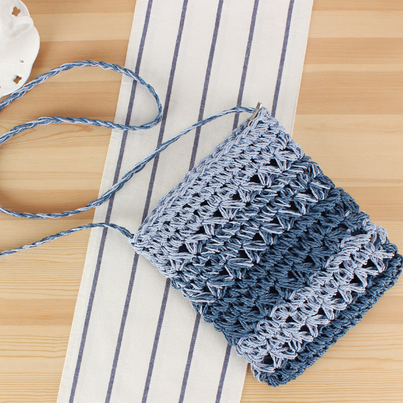 Hand-knotted crossbody bag with innovative fabric Kalsten