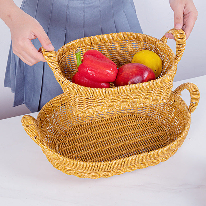 Handwoven Oval Storage Basket Kalsten