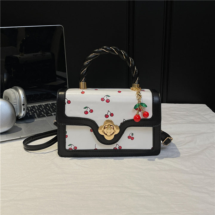 Playful Cherry Print Mini Satchel Handbag Kalsten