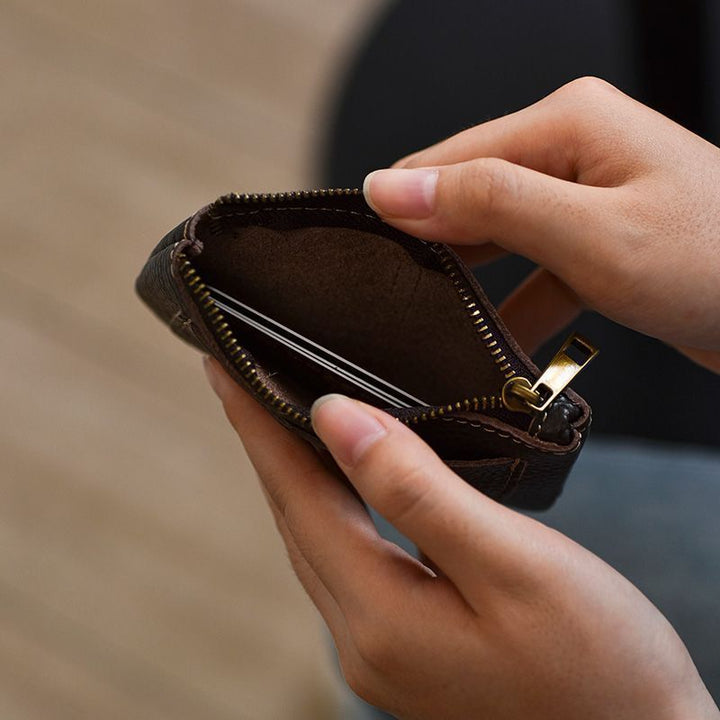 Textured Leather Card Holder Kalsten